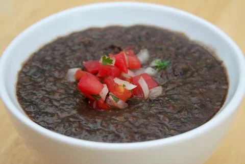Black bean soup Foto stock