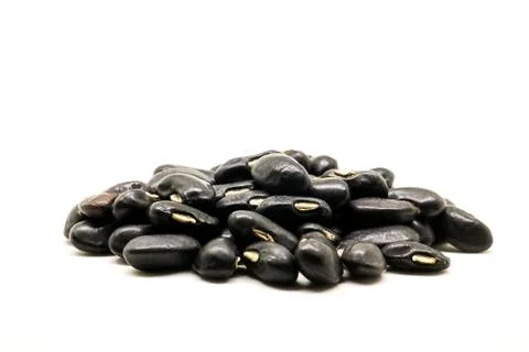 Black beans isolated on white background. Black beans has health benefits t.. Foto stock