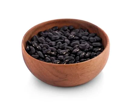 Black beans, isolated on white background Stock Photos