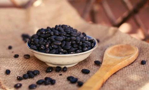 Black beans Stock Photos