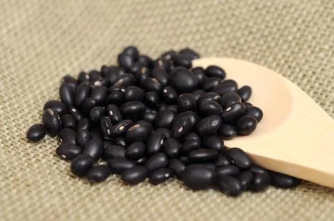 Black beans Stock Photos