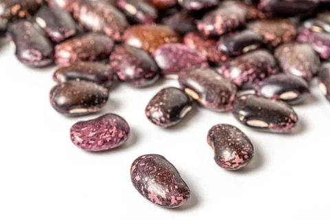 Black beans on a white background Stock Photos
