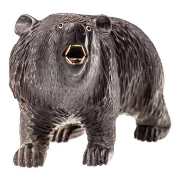Black bear figurine Stock Photos