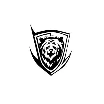 Black bear icon vector illutration Illustrazione stock