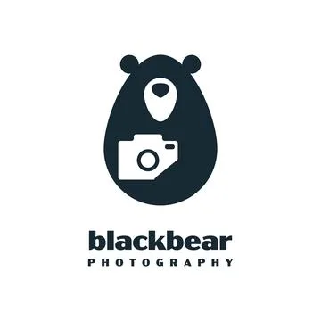 Black Bear Photography Stock Illustration
