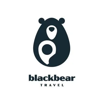 Black Bear Travel Stock Illustration
