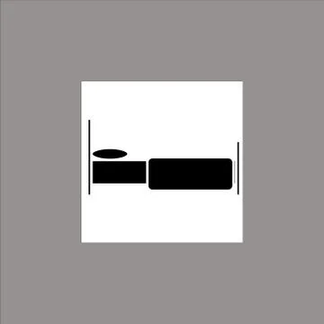 Black Bed simple vector icon Stock Illustration
