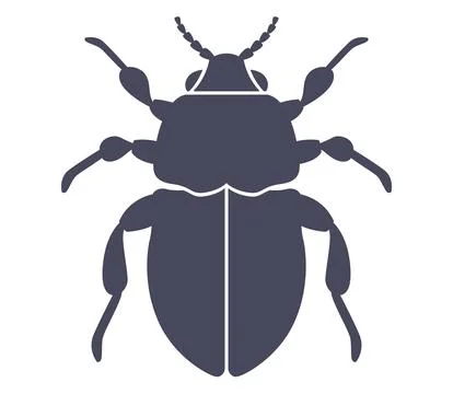 Black beetle icon. Illustrazione stock