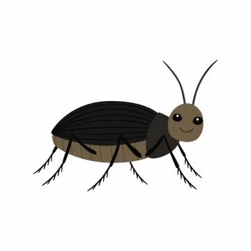 Black beetle on a white background vector illustration Stock Illustration