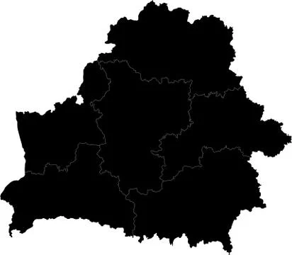 Black Belarus map Stock Illustration
