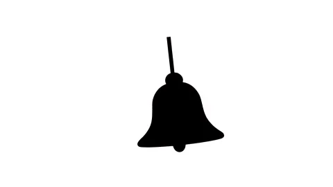 A black bell isolated on a white background. Stock Footage 285160675