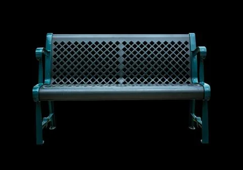 Black bench on black background Stock Photos
