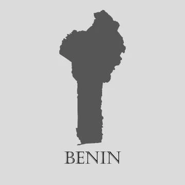 Black Benin map - vector illustration Stock Illustration