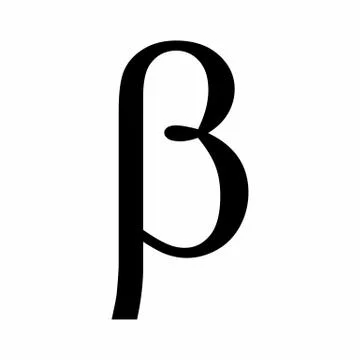 Black Beta symbol Stock Illustration