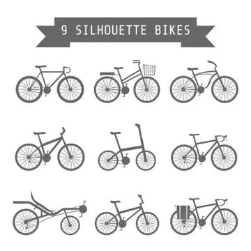 Black bicycle Stock Illustration