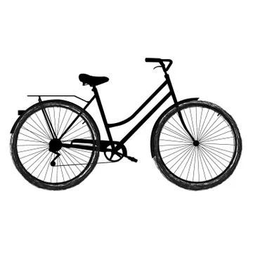 Black Bicycle Stock Illustration