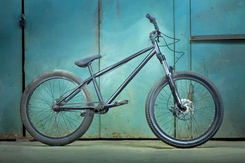 Black bicycle with light effects Stock Photos