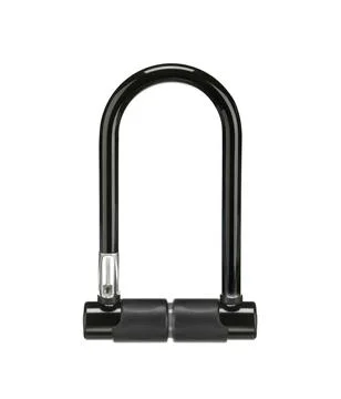 Black bicycle lock isolated Stock Photos
