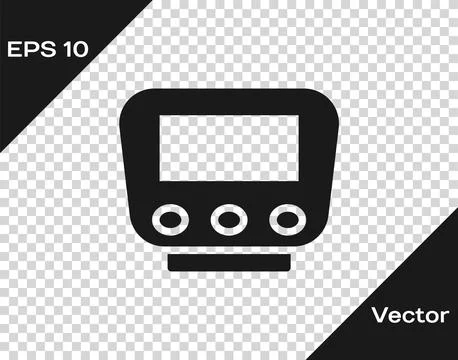 Black Bicycle speedometer icon isolated on transparent background.  Vector Stock Illustration