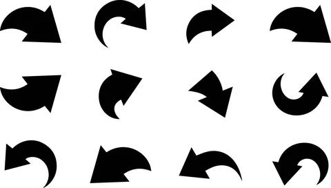 Black Bidirectional Arrow Icon Set Vector Illustrazione stock