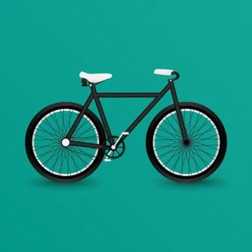 Black bike Illustrazione stock