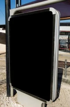 Black billboard Stock Photos