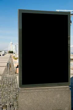 Black billboard Stock Photos