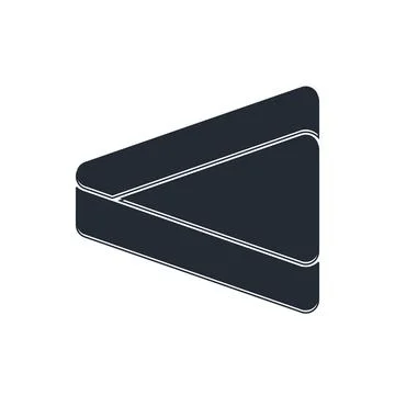 Black Billiard triangle icon isolated on white background.  Vector Illustrazione stock