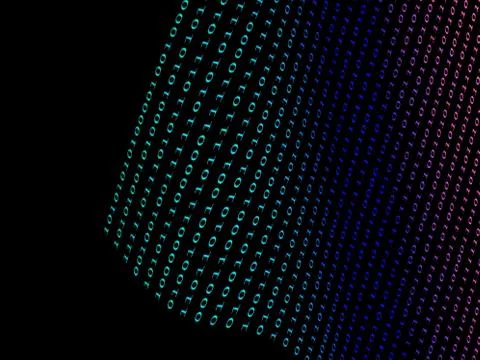 Black binary  numbers Stockillustratie