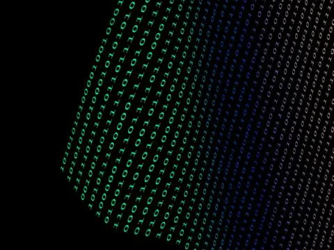 Black binary  numbers Stock Illustration