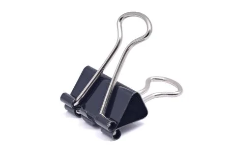 Black binder clip Stock Photos