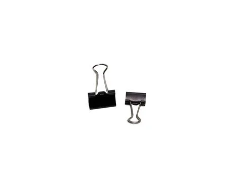 Black binder clip Stock Photos