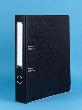 Black  Binder File Folder, close up. brand identity design set mockup: folder Stock Photos
