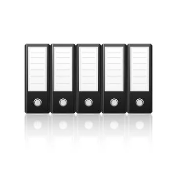 Black binders Illustrazione stock