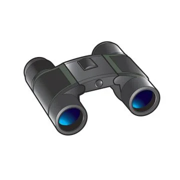 Black binocular Stock Illustration