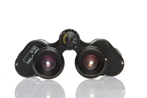 Black binocular Stock Photos