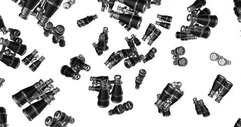 Black Binoculars falling slow motion Stock Footage 236541043