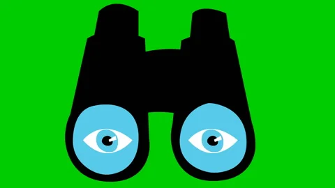 Black binoculars green Video stock 200526575