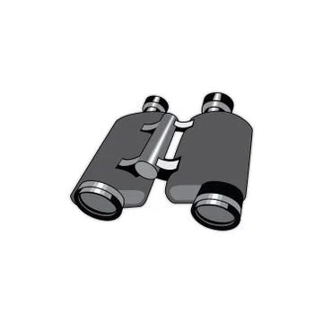 Black binoculars vector Stock Illustration