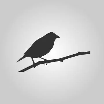 Black bird logo design template Stock Illustration