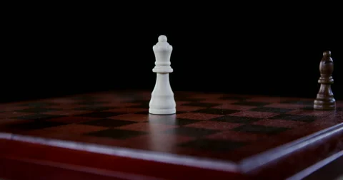 Black Bishop Take White Queen Down Stock Footage 243476150