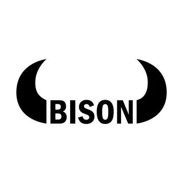 Black bison logo icon Stock Illustration