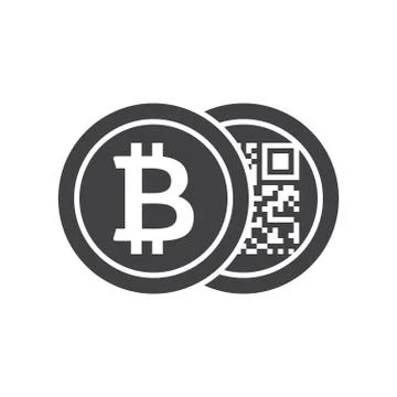 Black Bitcoins Icon Stock Illustration
