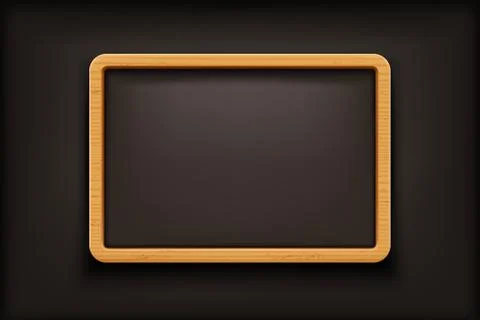 Black blackboard on dark Stock Illustration
