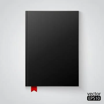 Black blank book Stock Illustration