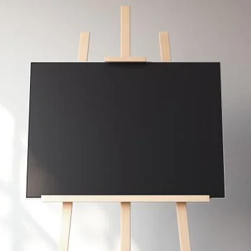 Black blank canvas. 3d rendering Stock Illustration