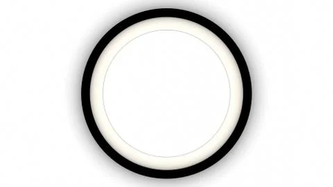 Black blank frame on white background. 3d rendering Stock Illustration