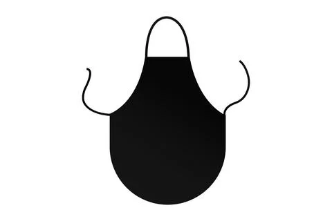 Black blank kitchen apron mockup isolated Stock Illustration
