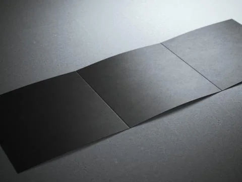 Black blank leaflet Illustrazione stock