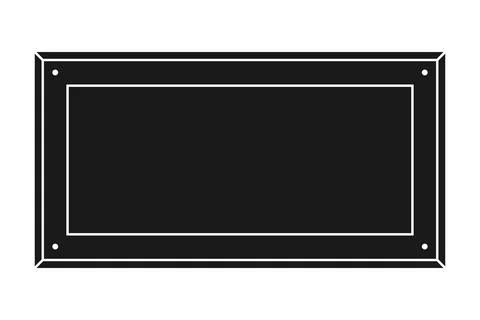 Black Blank Plaque Silhouette Vector イラスト素材